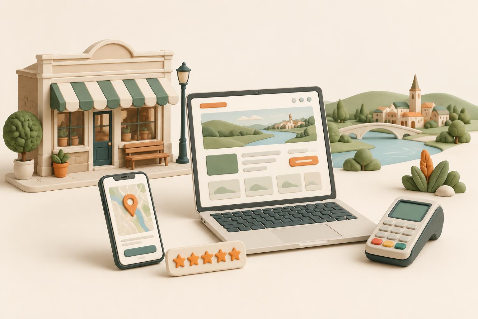 Connected website, local search, reviews, and payment tools for a Hartford business