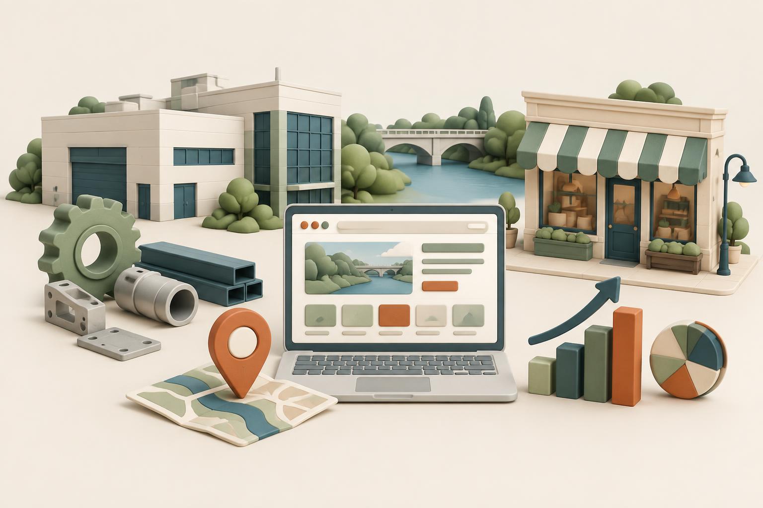 Menomonee Falls manufacturing and retail businesses supported by connected digital marketing