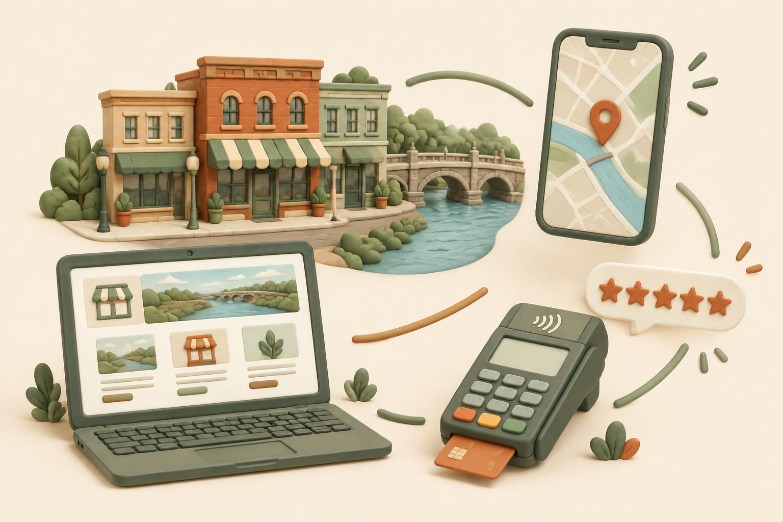 Modern digital marketing setup for a West Bend small business
